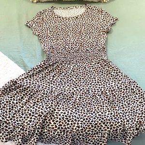 Cheetah print mini dress